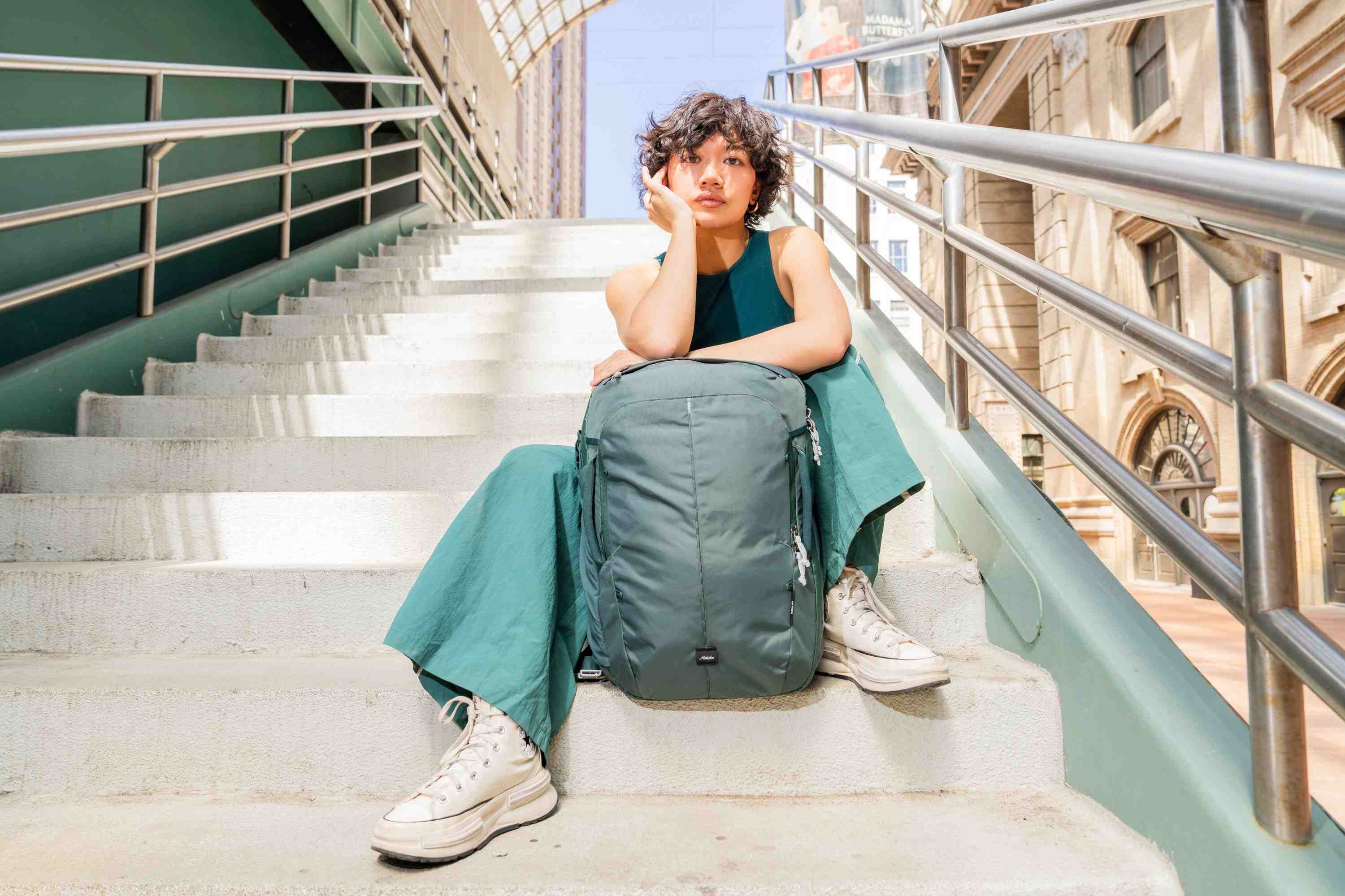 Rucksack, Rucksack, Trekking, Grün, Stadt