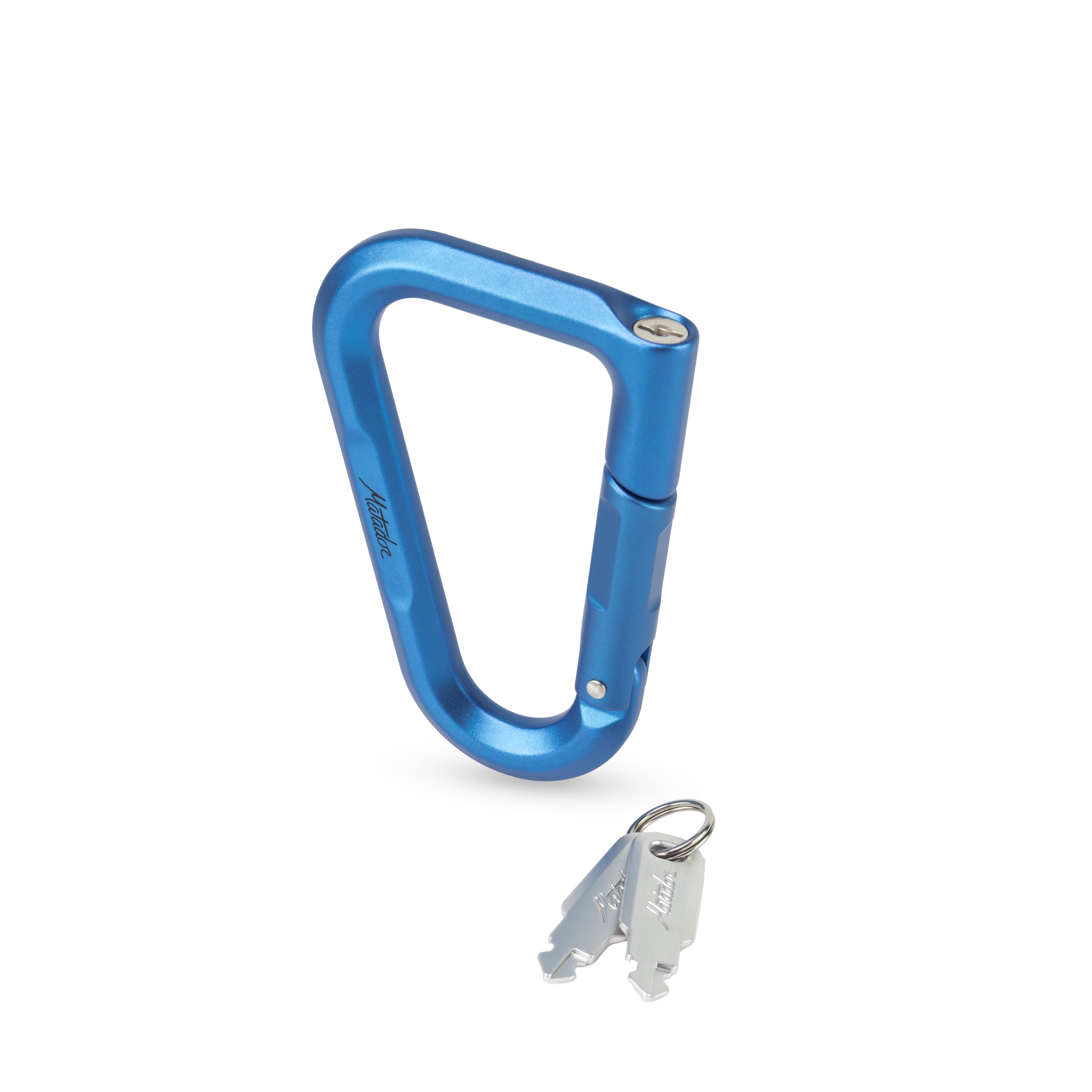 Karabiner, blau, Aluminium, Sperrung, Schlüsselanhänger-WWerkzeuge