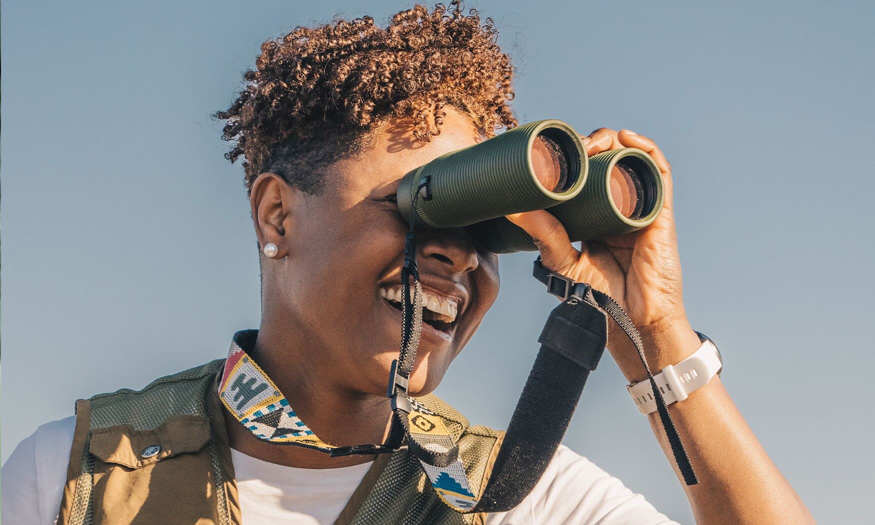 binoculars, Fernglas, Outdoor, Weste, Uhr