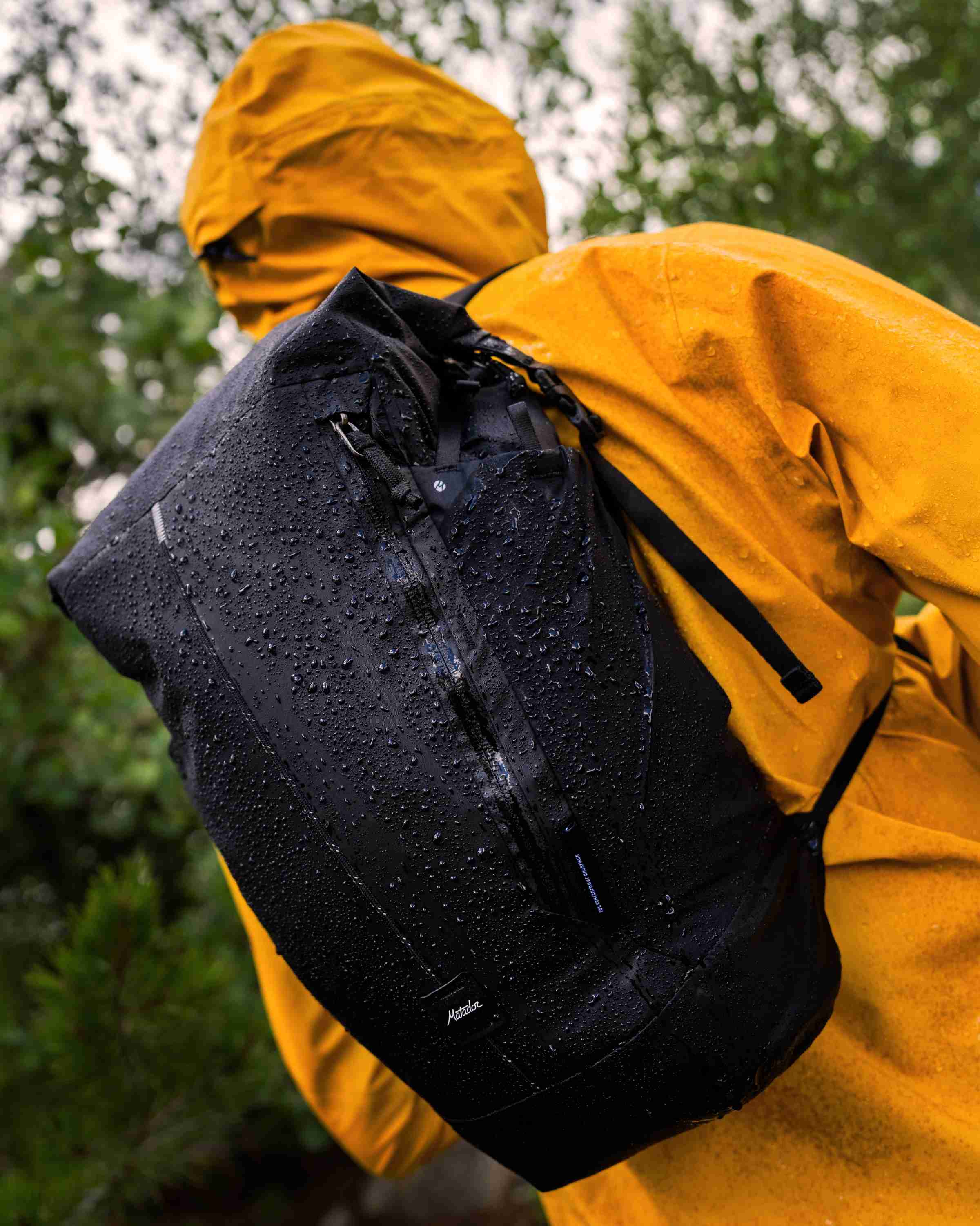 Rucksack, Rucksack, Schwarz, Wasserabweisend, Kompakt