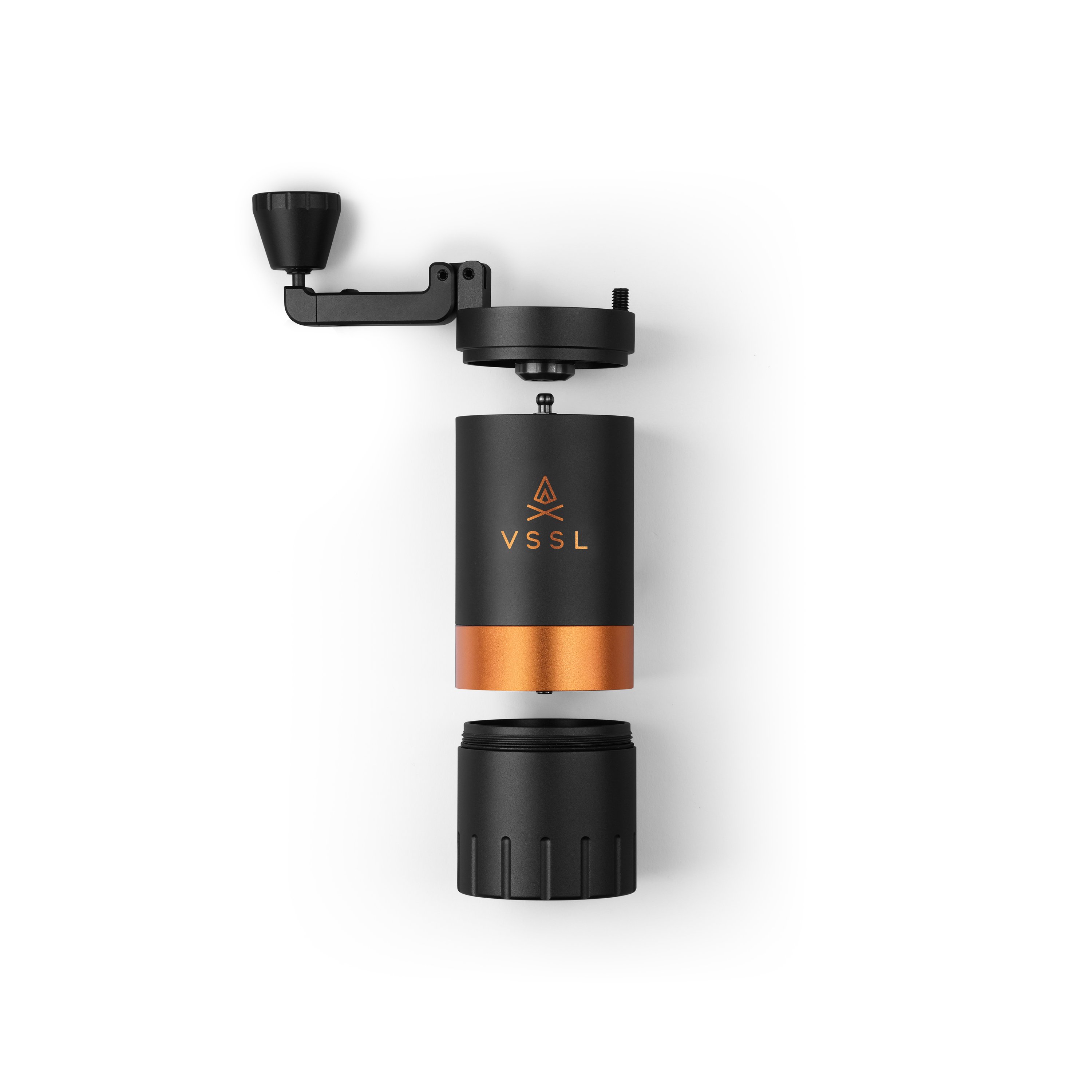 Kamera-Objektivhalter, Stativkopf, VSSL, orange Akzent, Metallischer Korpus