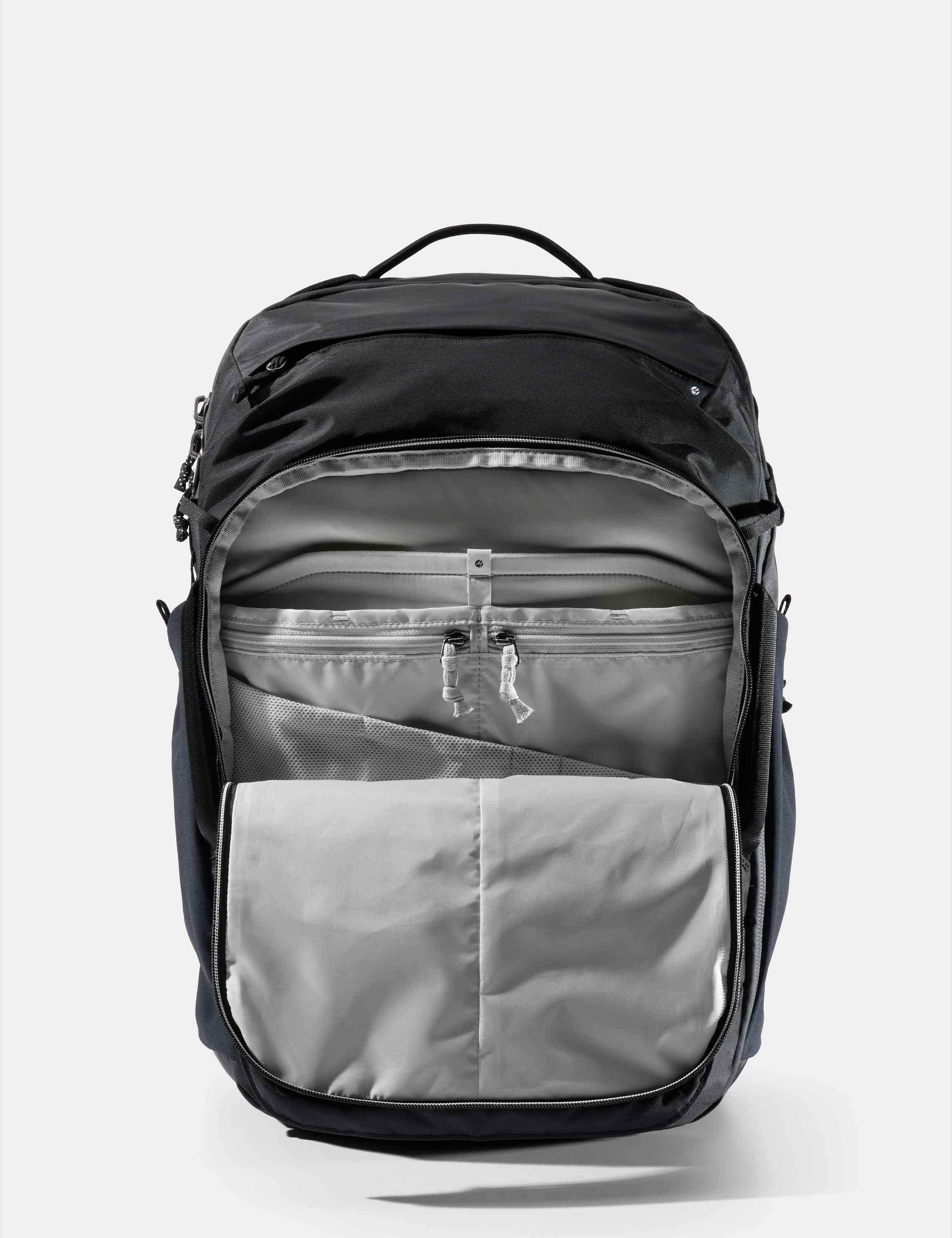 Rucksack, Innenfach, Schwarz/Grau, Fronttasche, Reißverschluss