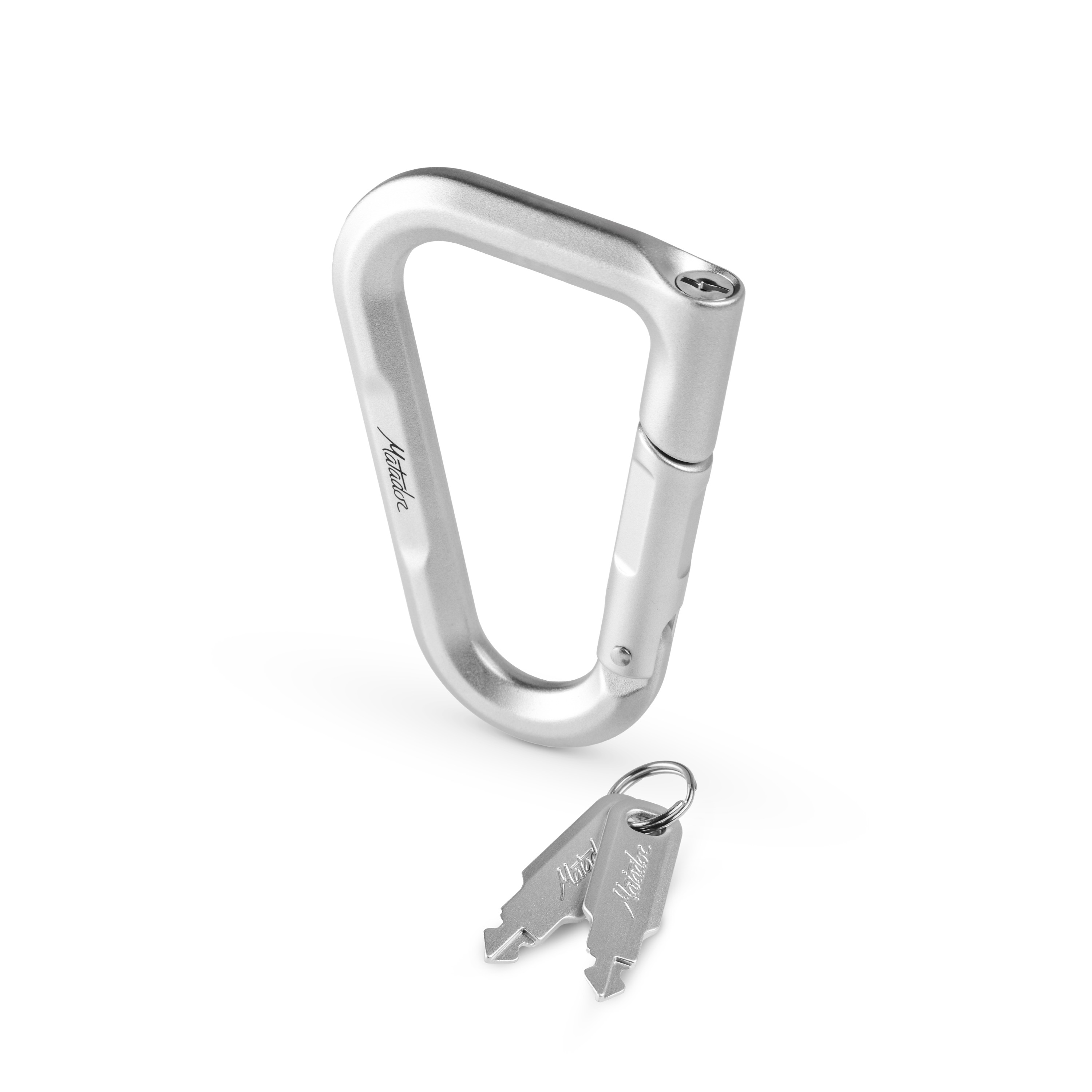 Karabiner, Aluminium, Silber, Schlüsselanhänger, Verschlusskarabiner
