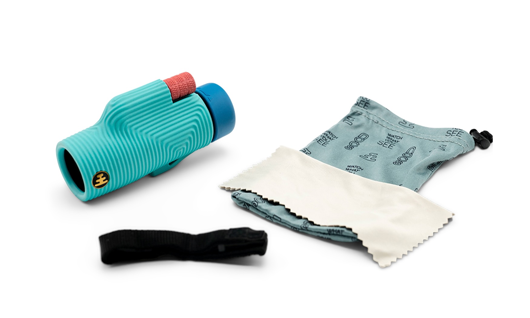 Fernglas, Zoom-Objektiv, Kreidenbox, Silikonhülle, Pflegekit