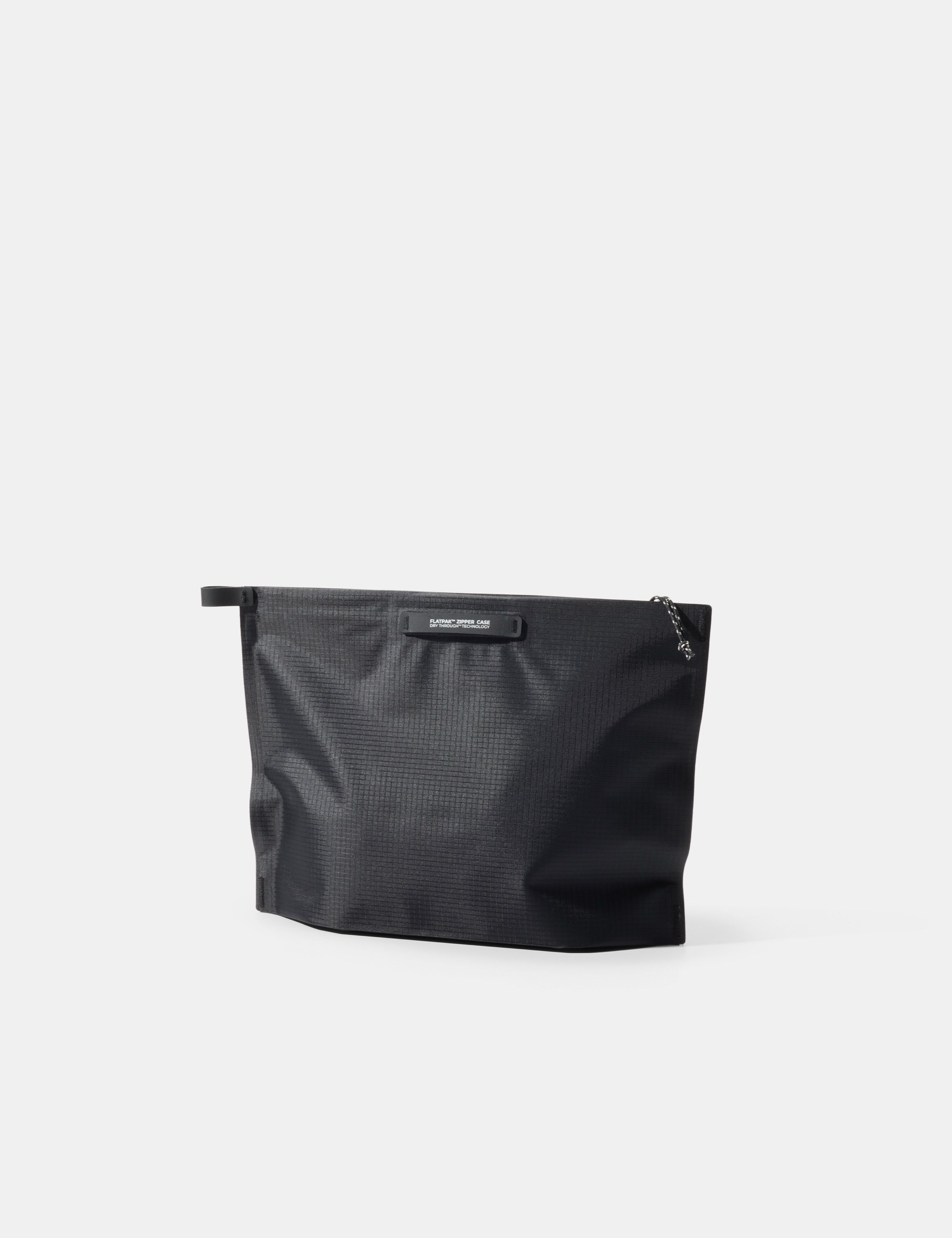Tasche, Clutch, Schwarz, Gummiertes Material, Reißverschluss