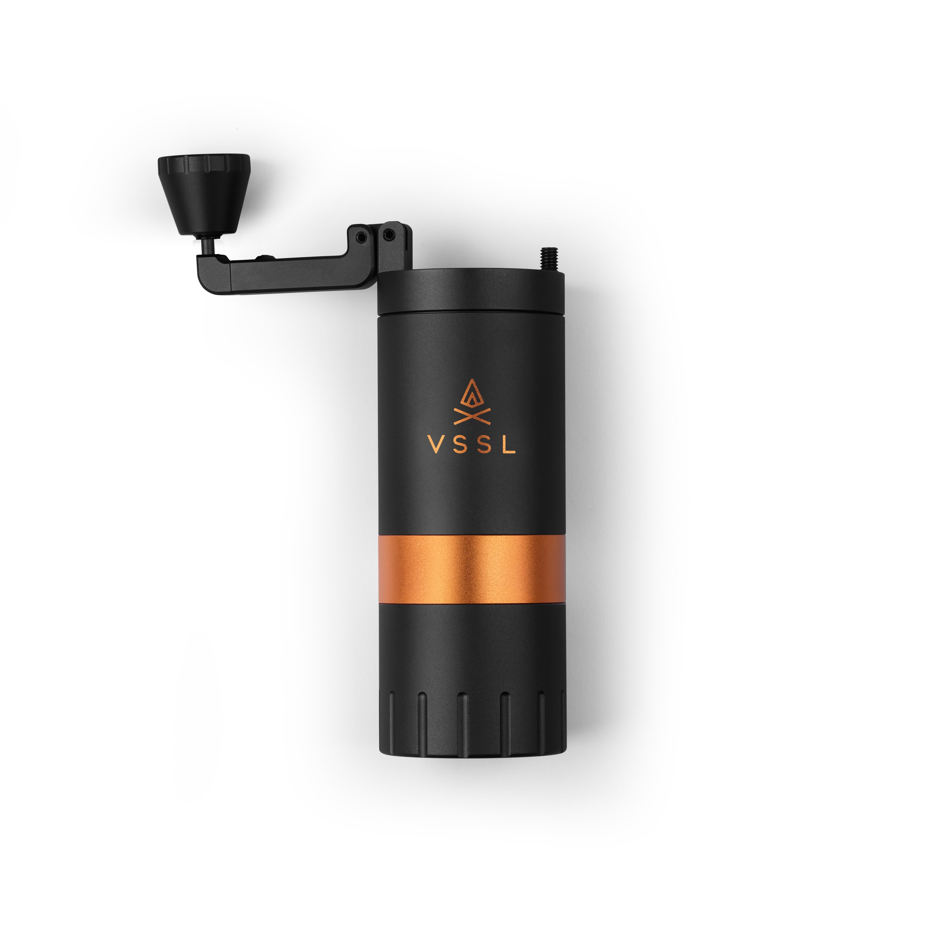 handheld flashlight, torch, schwarz orange, USB betrieben, VSSL-Produkt