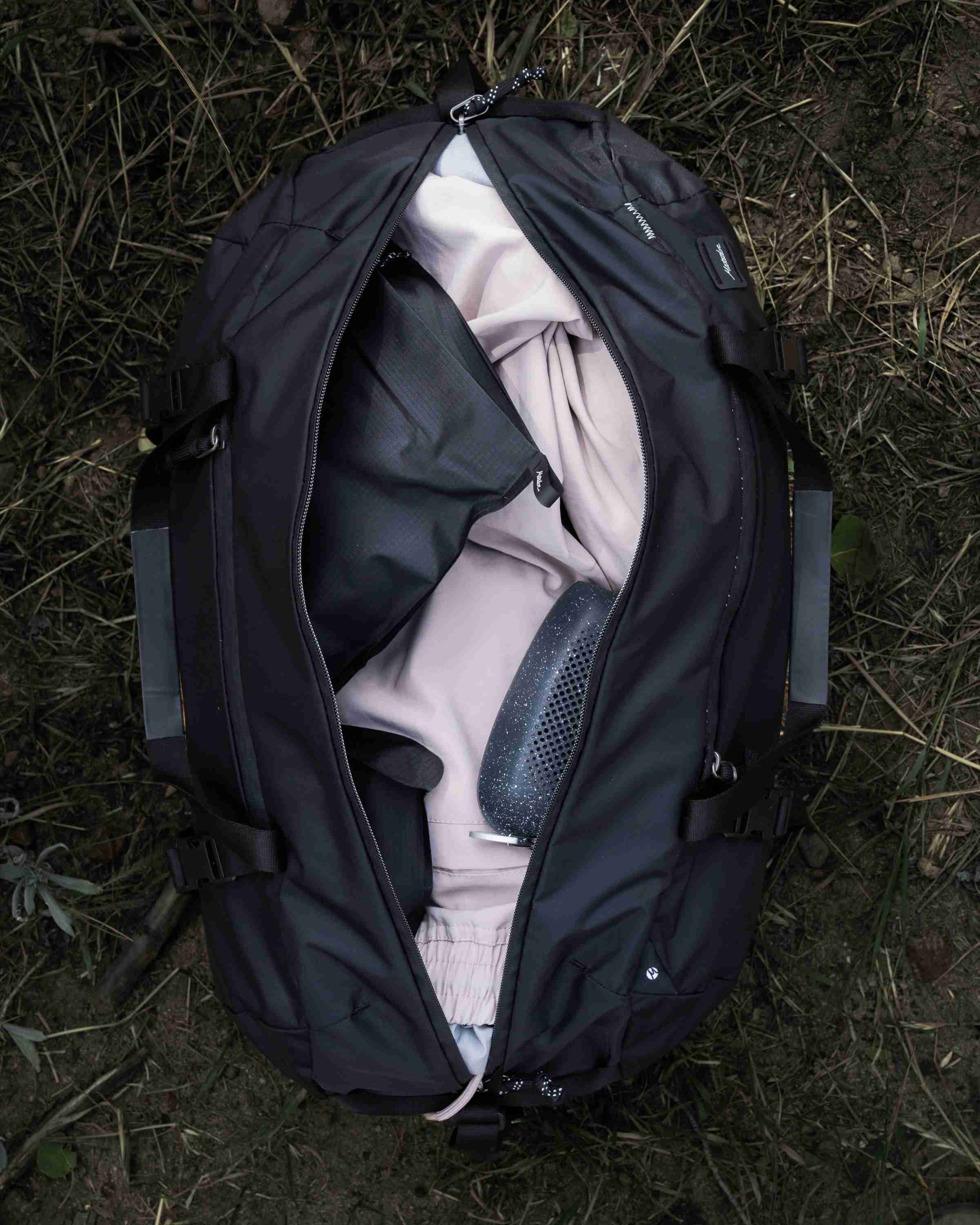 Rucksack, Backpack, Schwarz, Reißverschluss, Gepäck