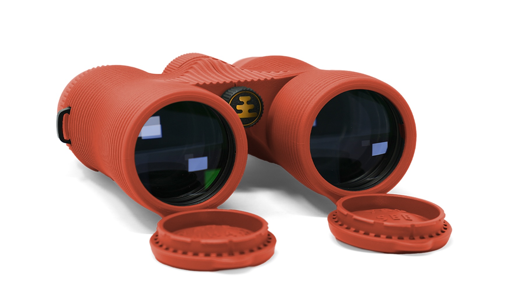 Teleskop-Gläser, Fernglas, Gummi-Optik, orange Rot, auswechselbare Deckel