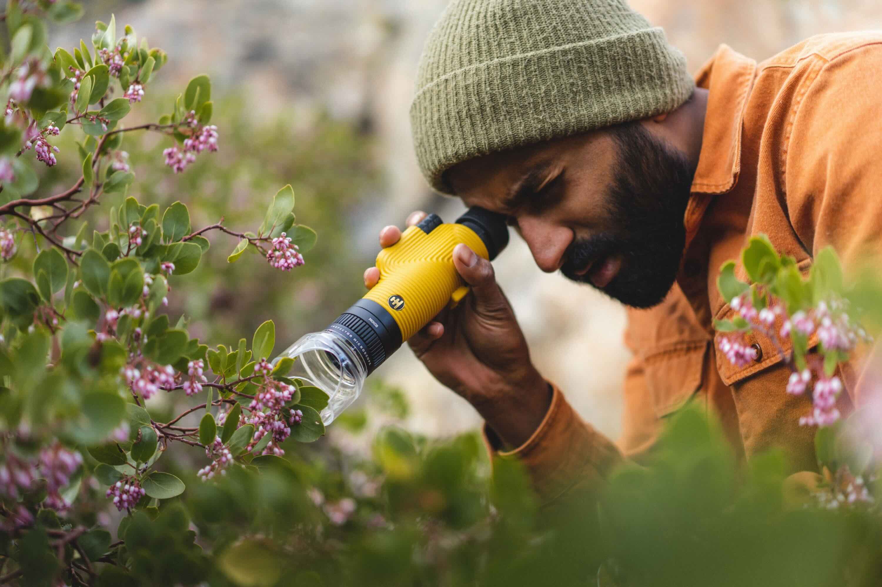 Mikroskop, Taschenmikroskop, Blumenbeobachtung, Gelb Griff, Outdoor