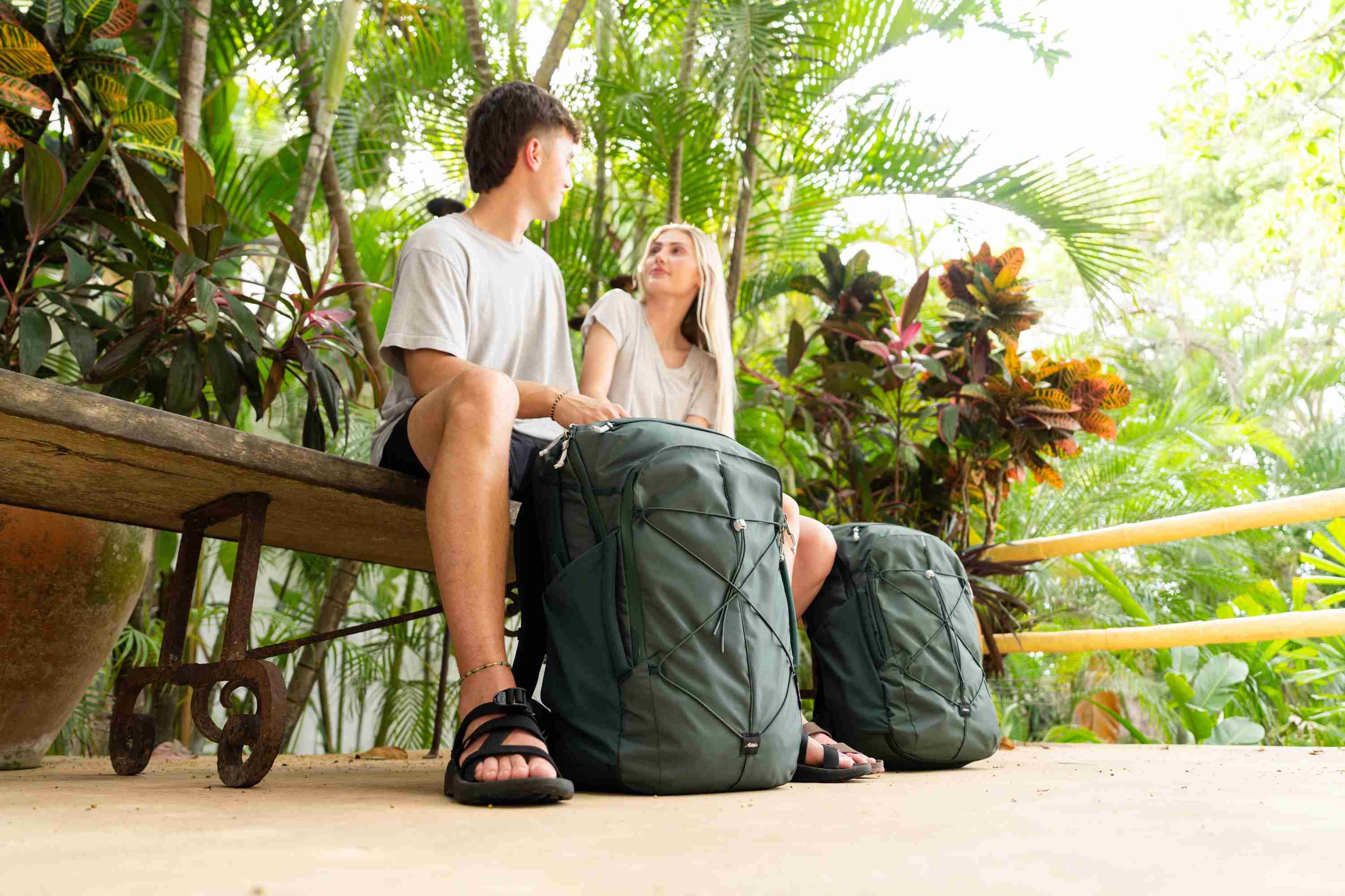 Rucksack, Reisegepäck, Zwei Rucksäcke, Outdoor, Dunkelgrün