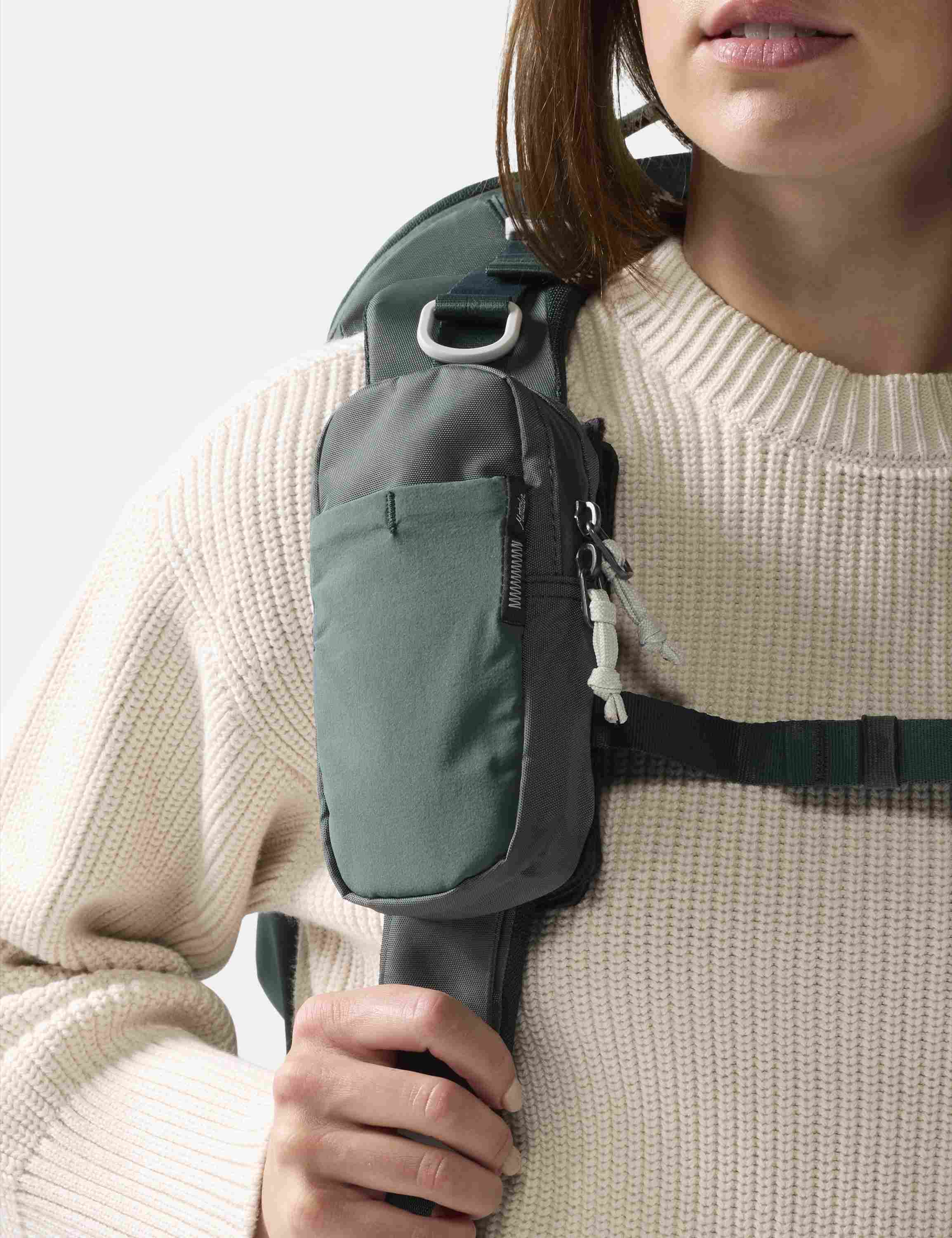 Trekkingrucksack, Kamerahalterung, Seitentasche, Green Backpack, Outdoor Gear