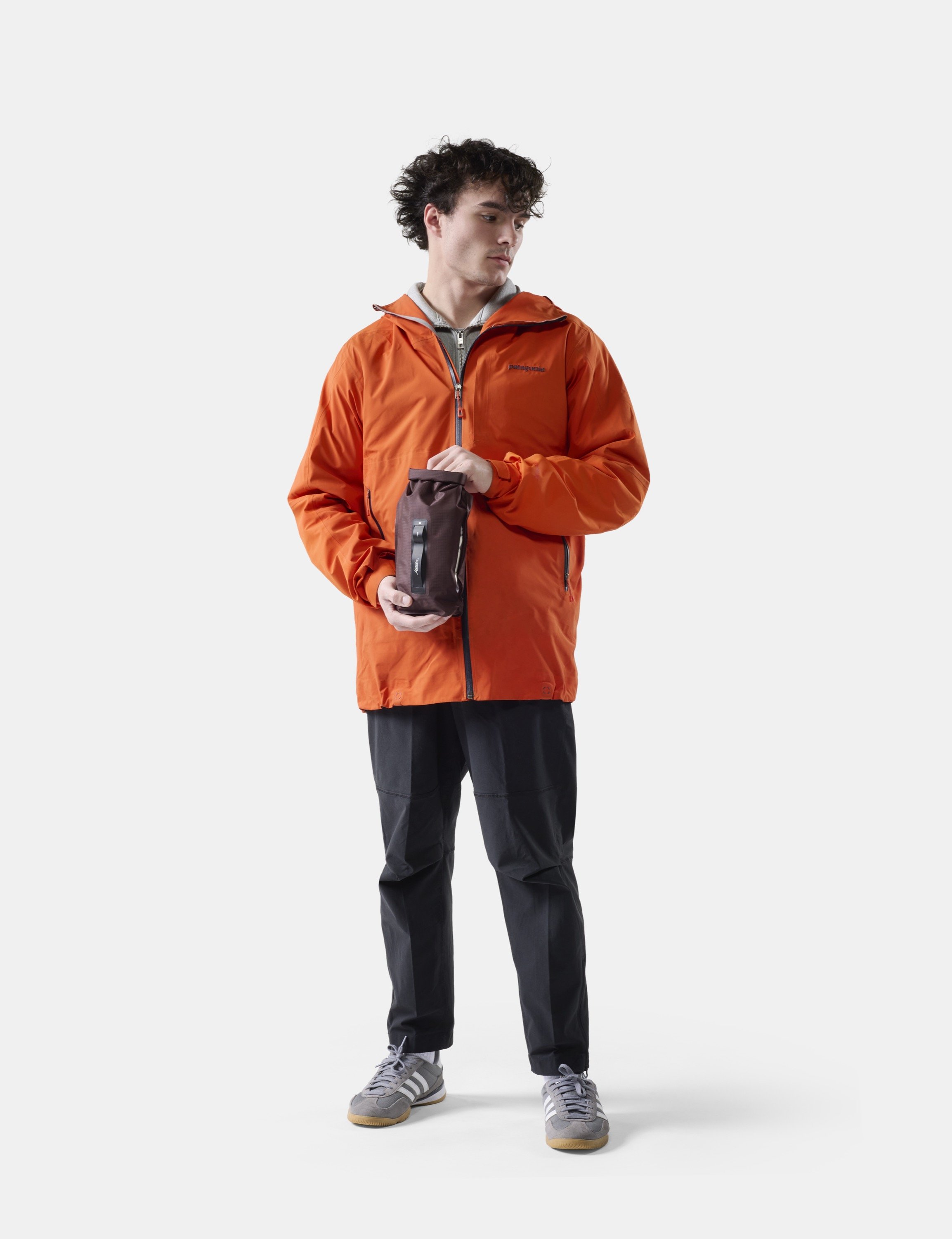 Regenjacke, Orange, Herren, Windjacke, Fronttasche