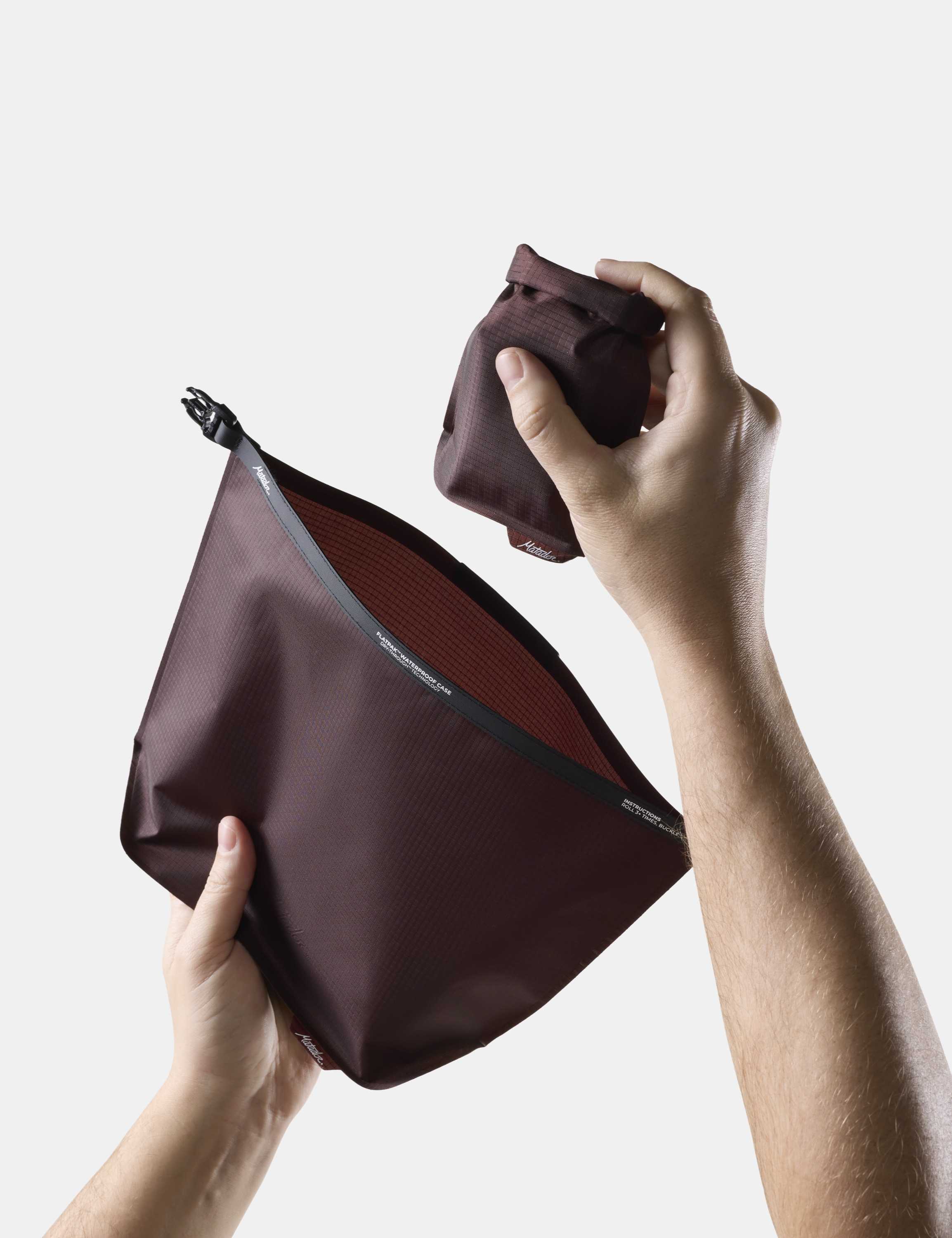 Kosmetiktasche, Waschbeutel, dunkelrot, Reißverschluss, Tasche