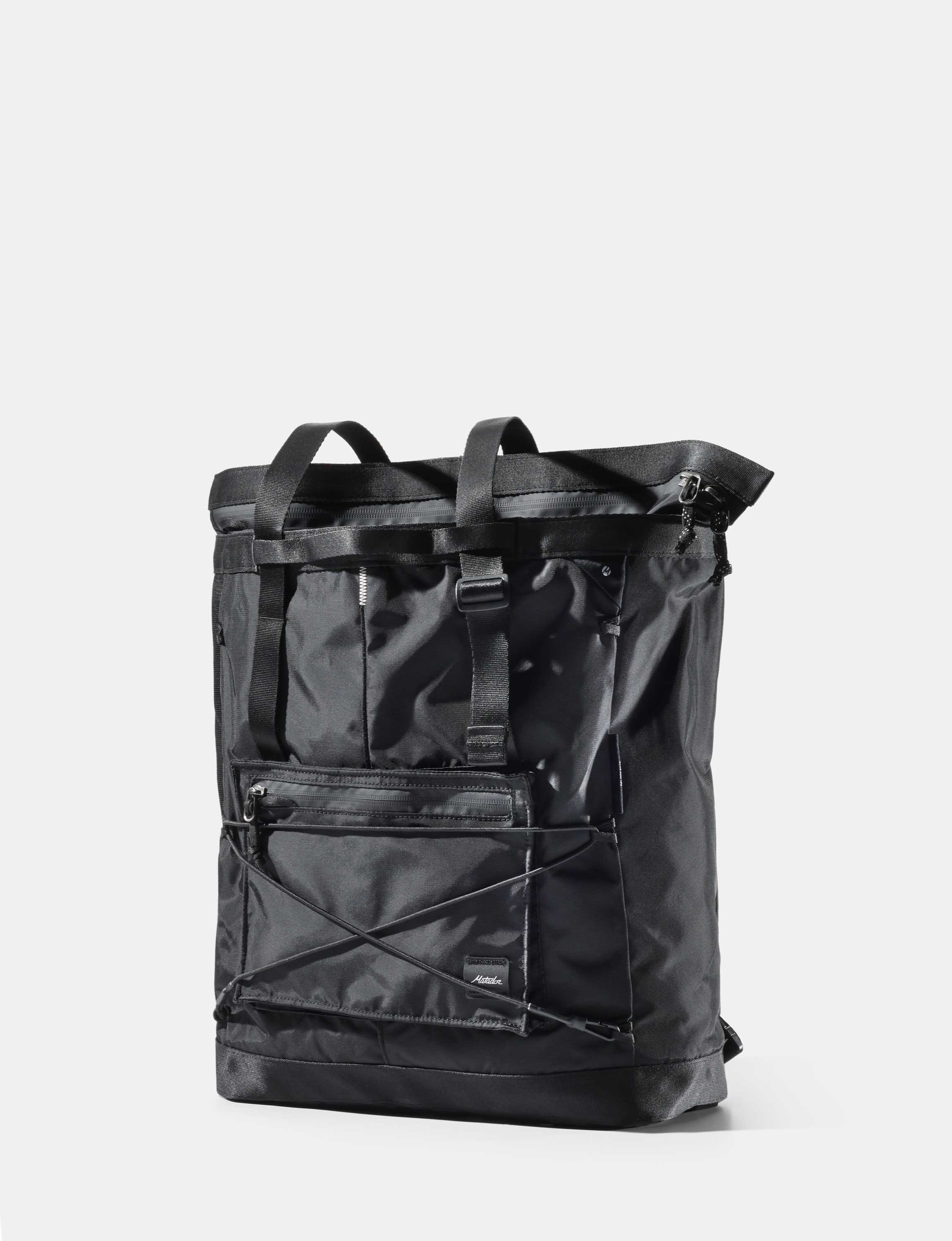 Rucksack, Schwarz, Verschlussband, Außenfach, Tragesystem