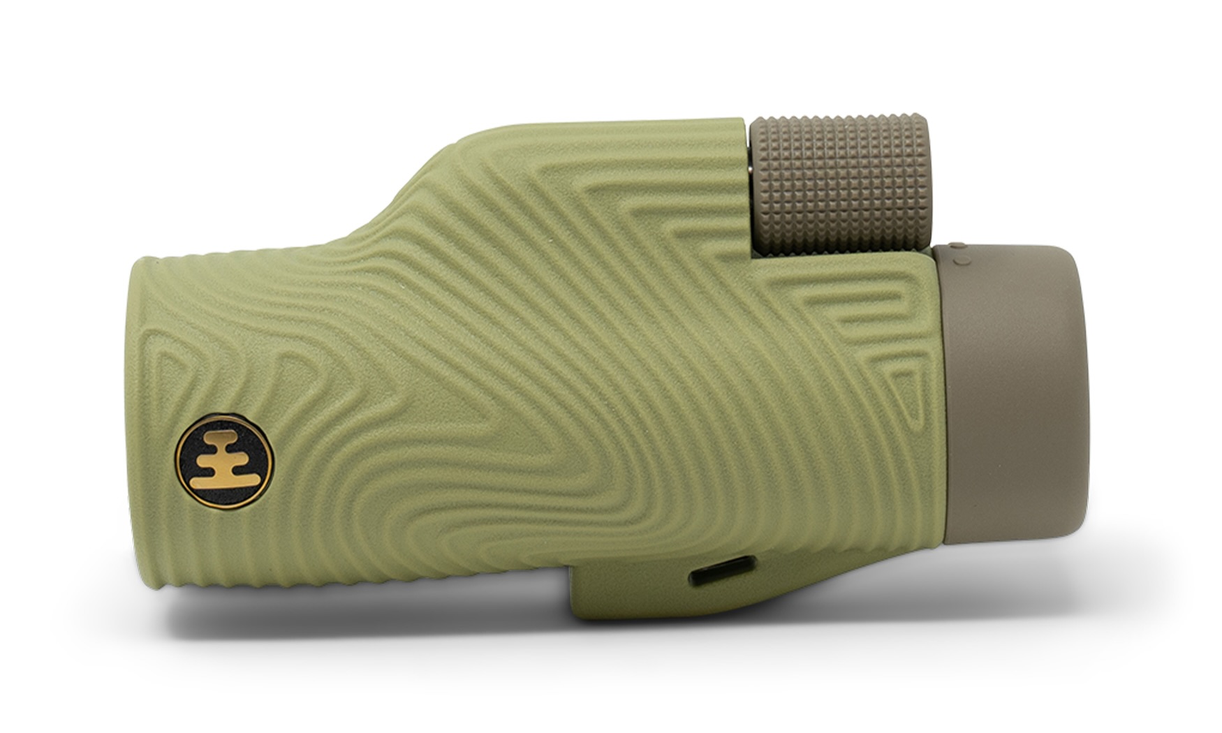 Fernglas, Taschenformat, Grün, strukturierte Oberfläche, Drehknopf