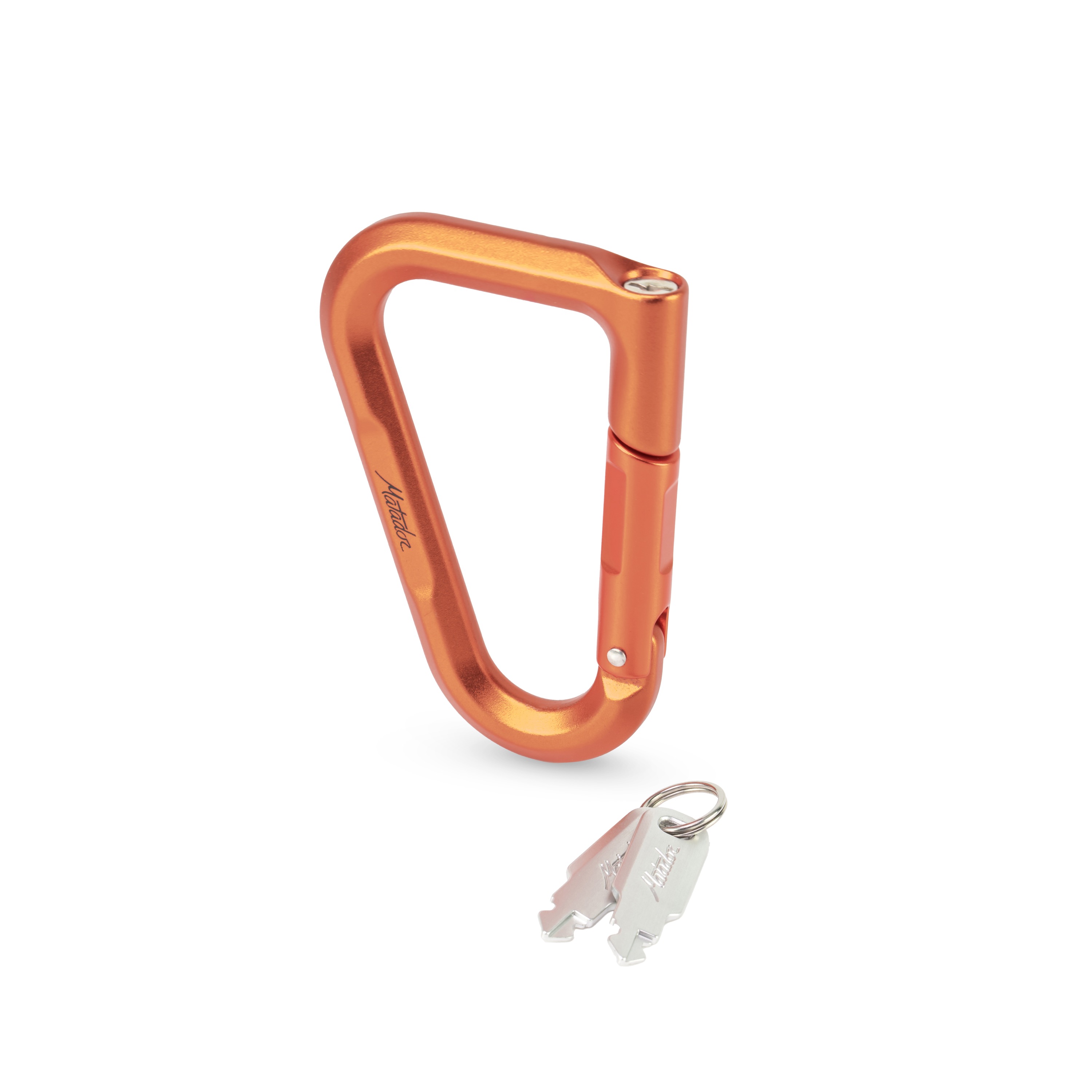 karabiner, orange, aluminium, Sperre, Schlüssel