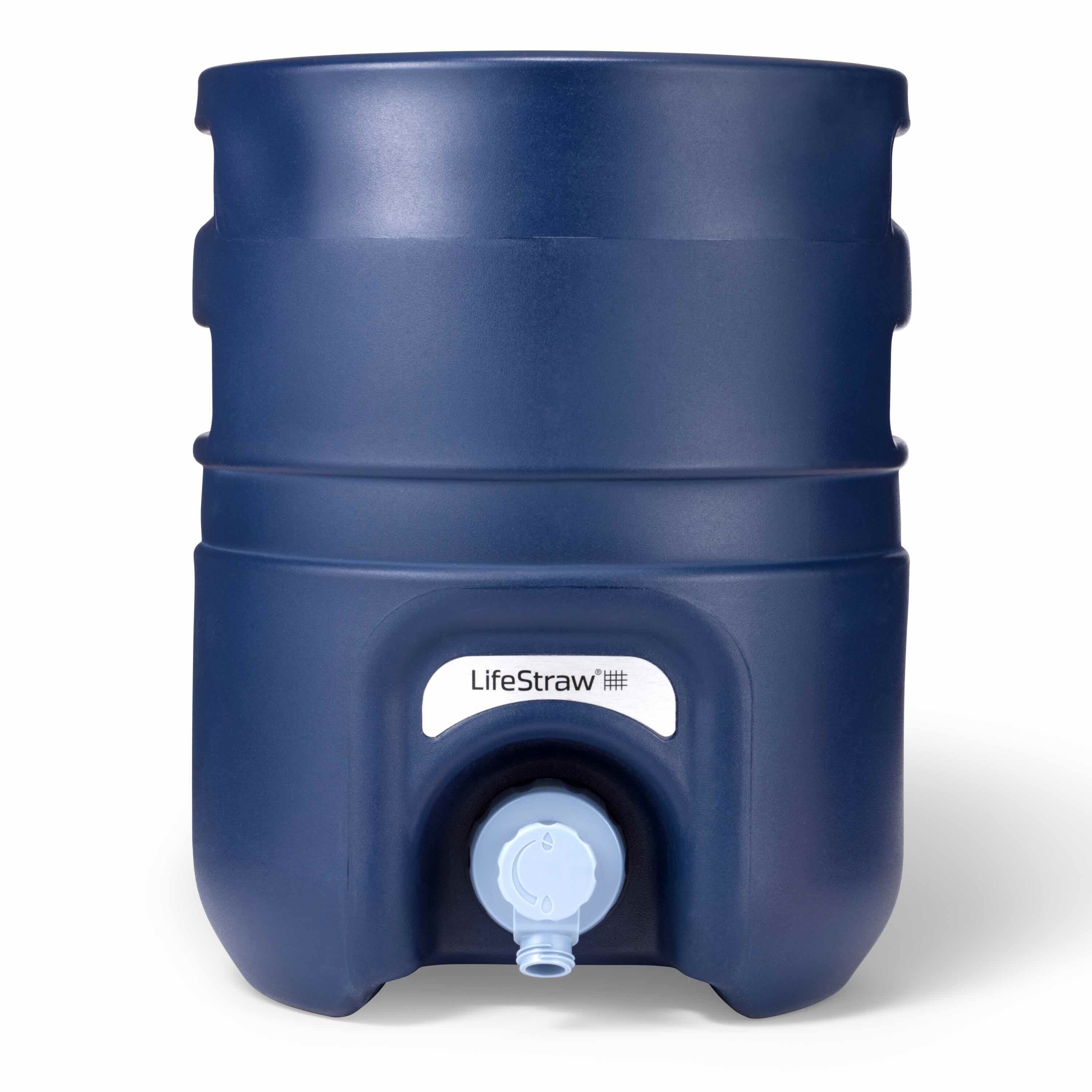 gewebter Barrel, Wassertank, tragbarer Behälter, blaues Gehäuse, Trinkschlauch