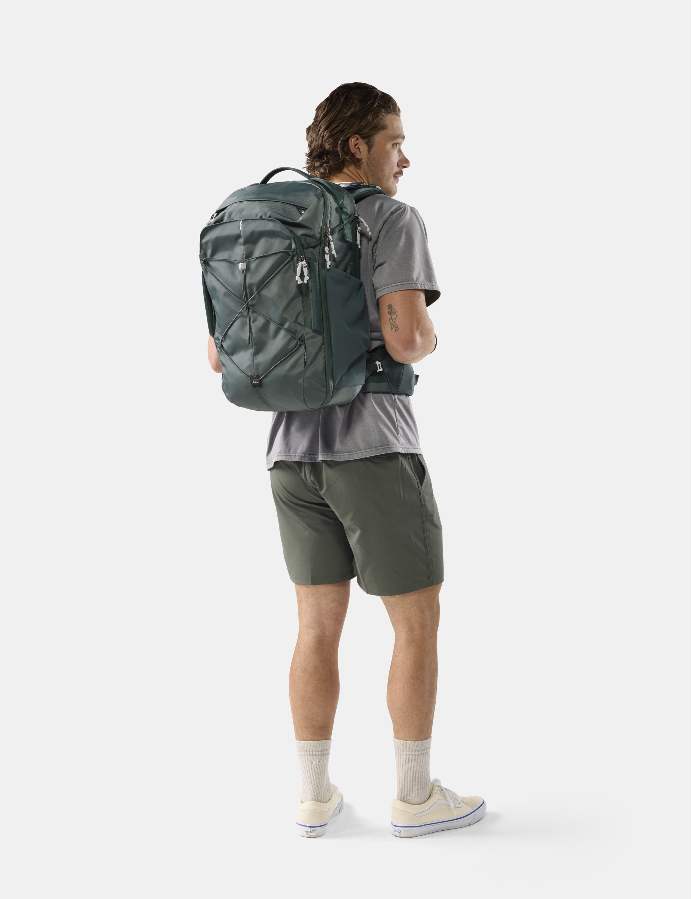 Rucksack, Backpack, Rucksack mit Außenfach, Grün, Reiseausrüstung