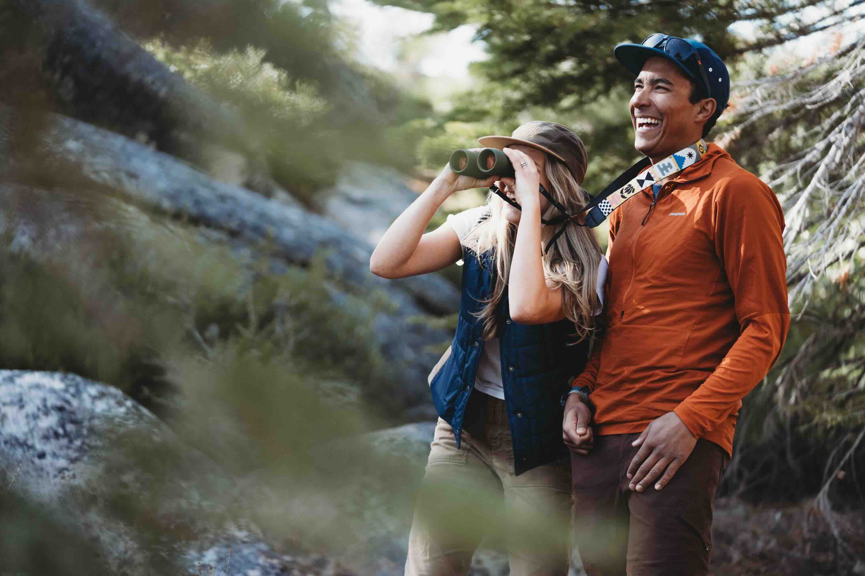 Outdoor, Fernglas, Camping, Wandern, Paar