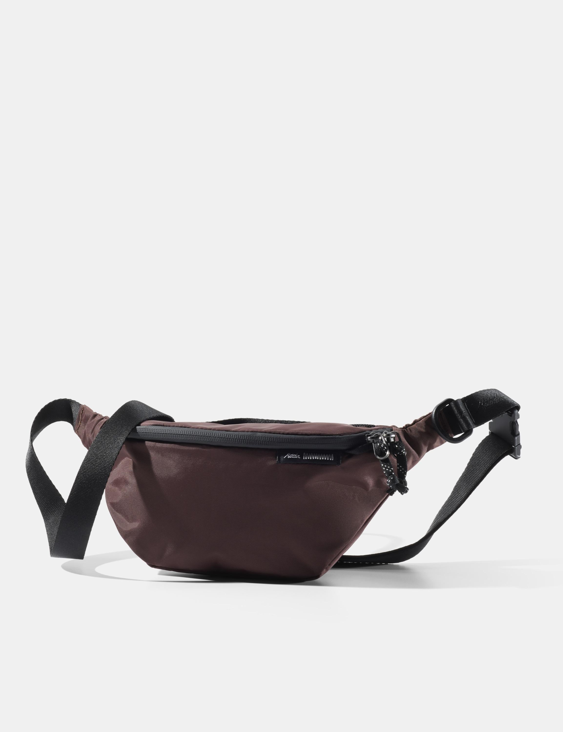 Umhängetasche, Gürteltasche, Reißverschluss, Nylon, Braun