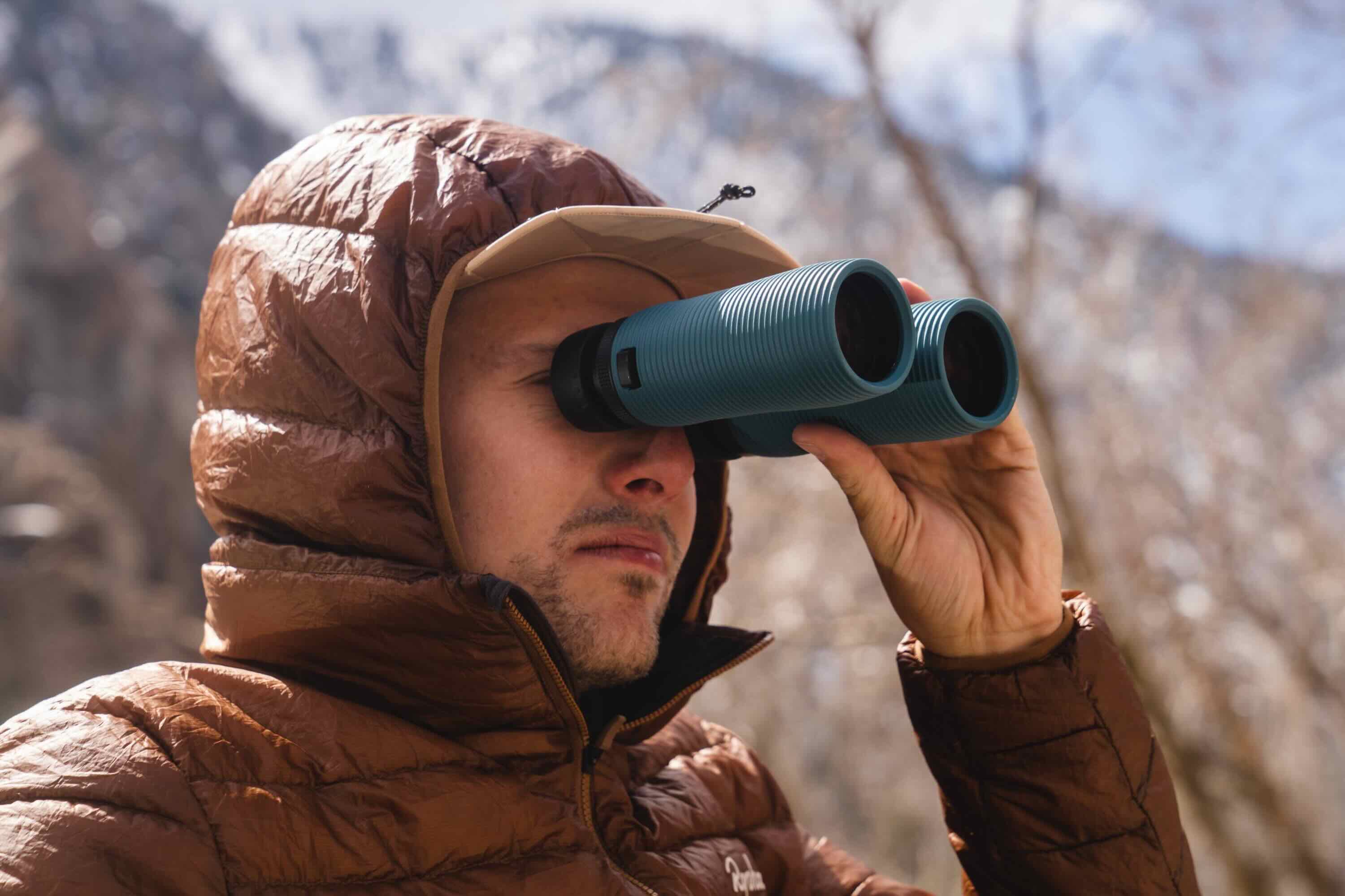 Fernglas, Outdoor, Camping-Ausrüstung, Doppeltes Teleobjektiv, Teal Farbe