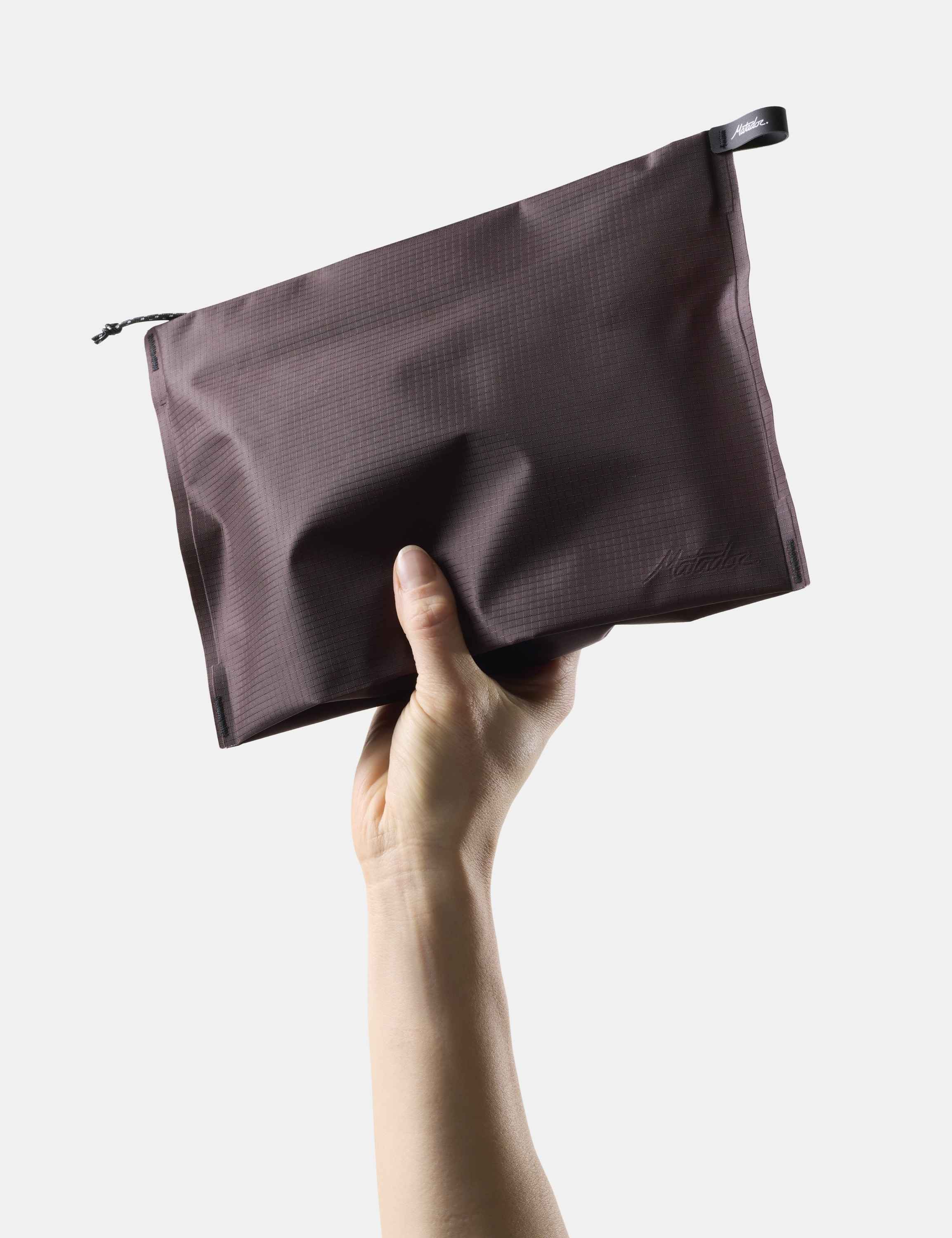 Kosmetiktasche, Reißverschluss, Handtaschenartige Tasche, lila Beutel, synthetisches Gewebe