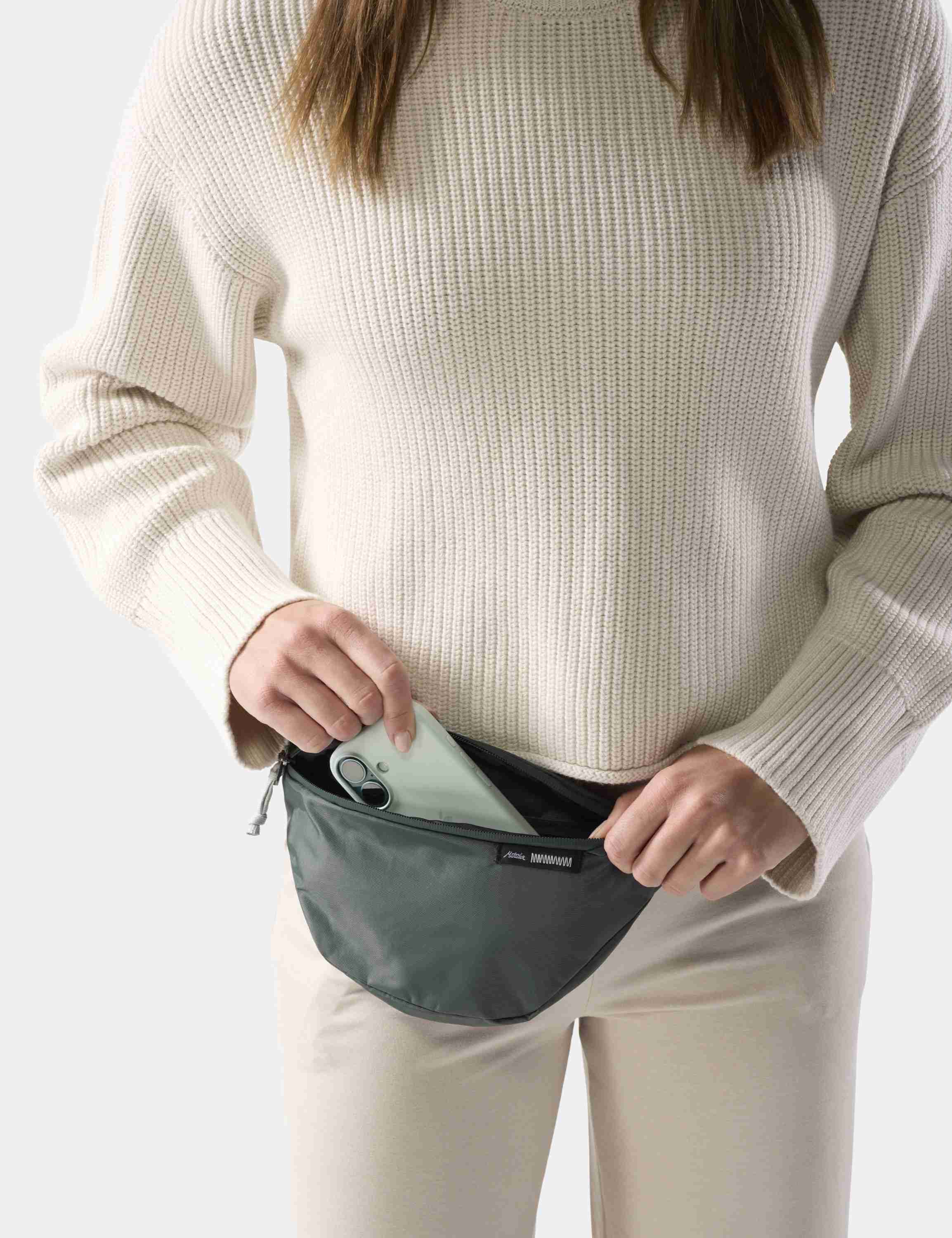 Gürteltasche, taillentasche, grau, Gurtband, Reißverschlussfach
