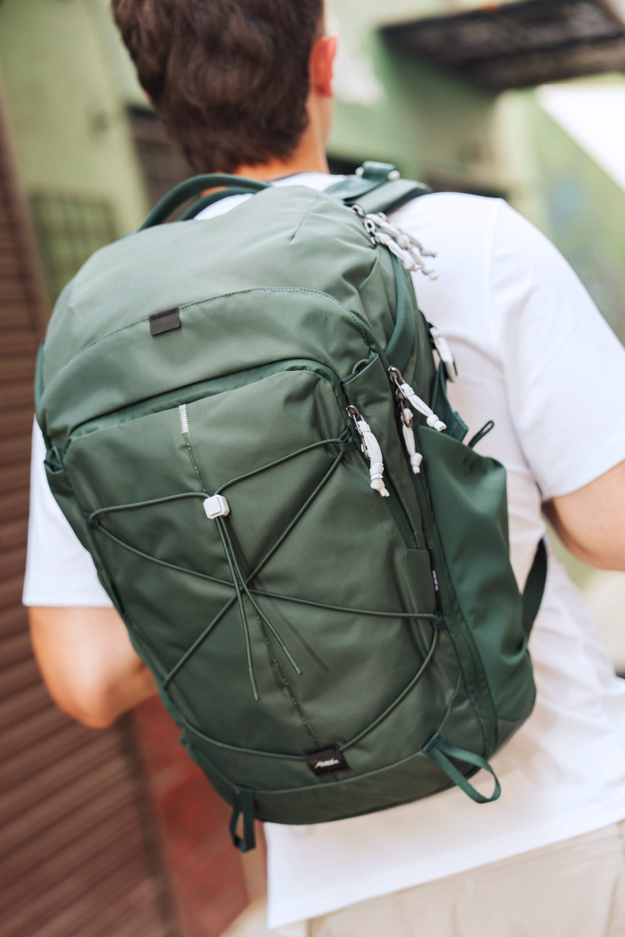 Rucksack, Backpack, Metallreißverschlüsse, Kein Hinweis auf Marke, grün