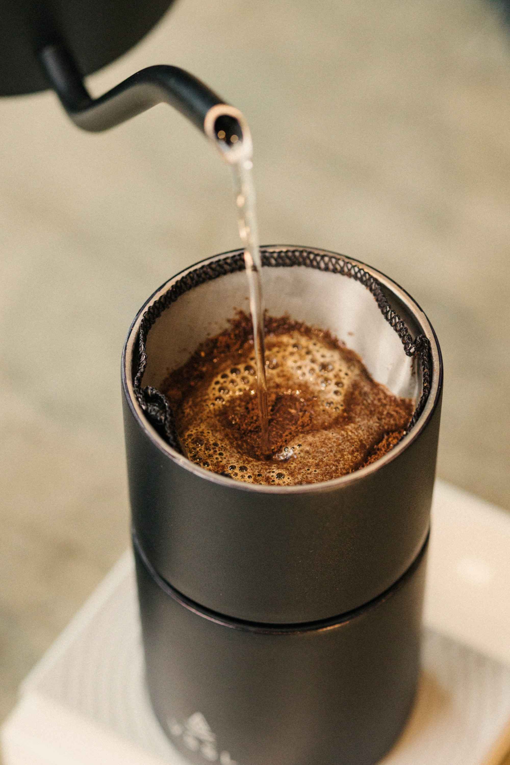 Kaffeefilter, Pour-over-Kaffeebereiter, Dauerfilter, schwarz