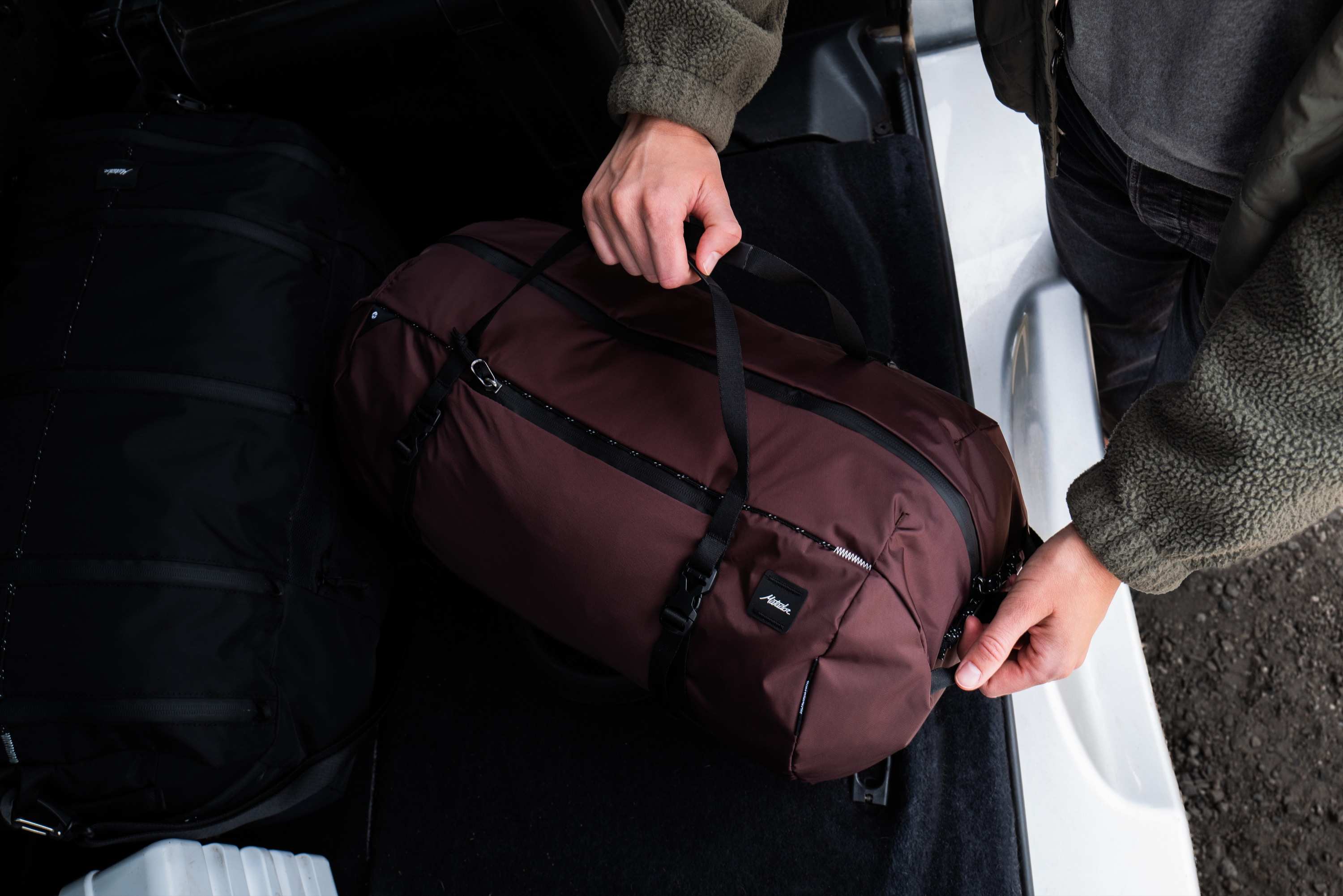 Rucksack, Duffle Bag, Maroon, Sporttasche, Reißverschluss