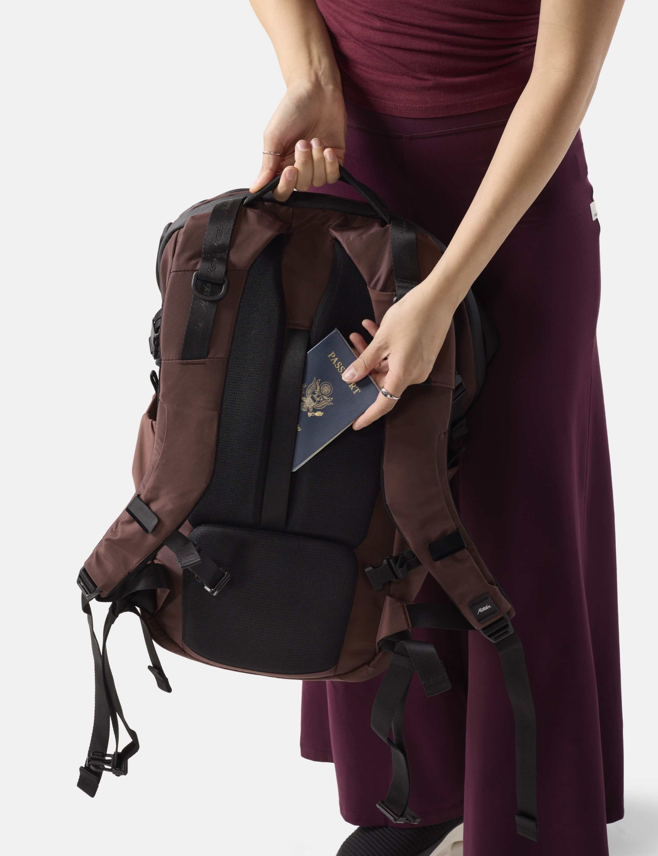 Rucksack, Braun, Camping, Tragegurte, Reisepassfach