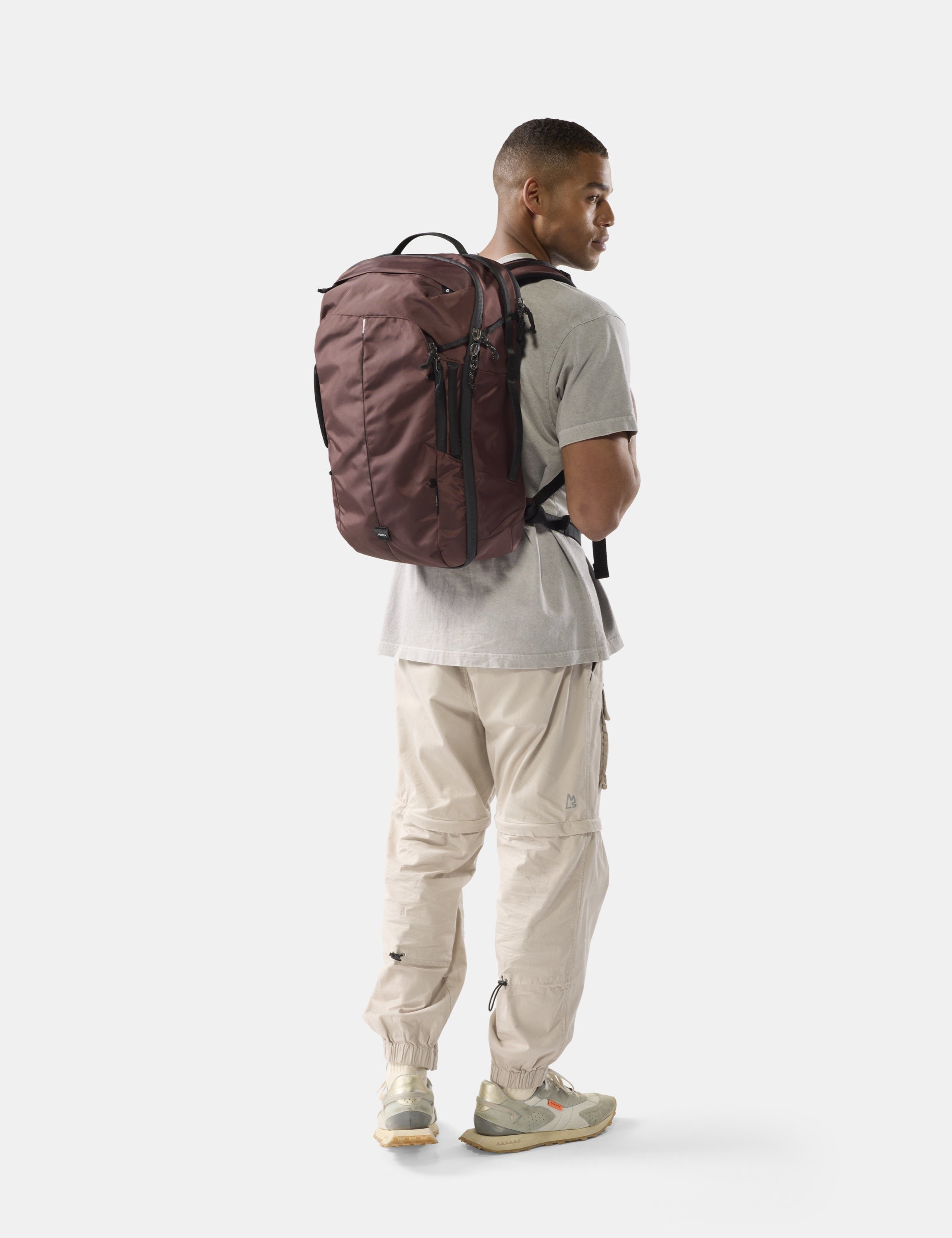 Rucksack, Rucksack, Reisegepäck, weinrot, Mehrfachtasche
