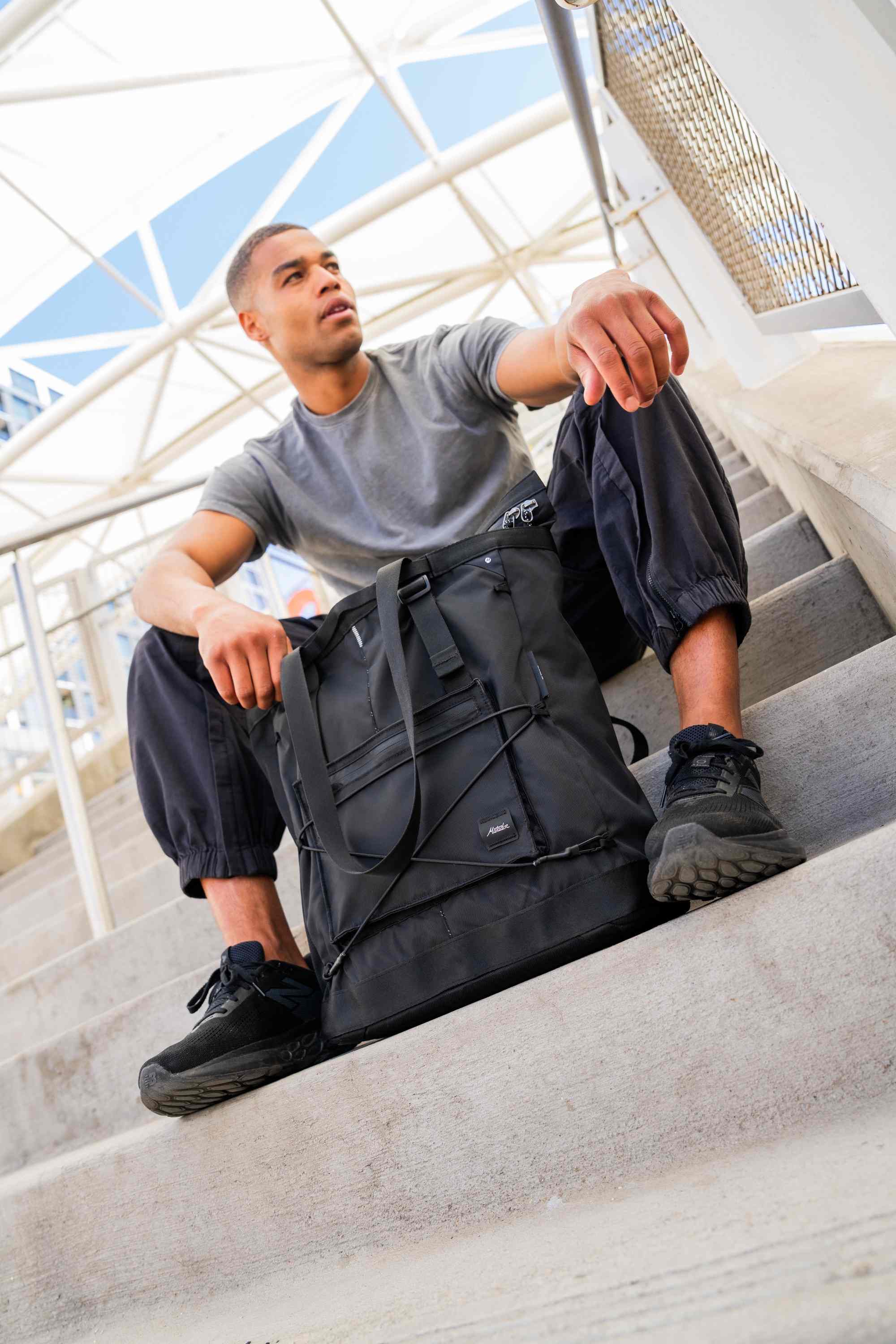 Rucksack, Rucksack, Schwarz, Reise, Netztaschen