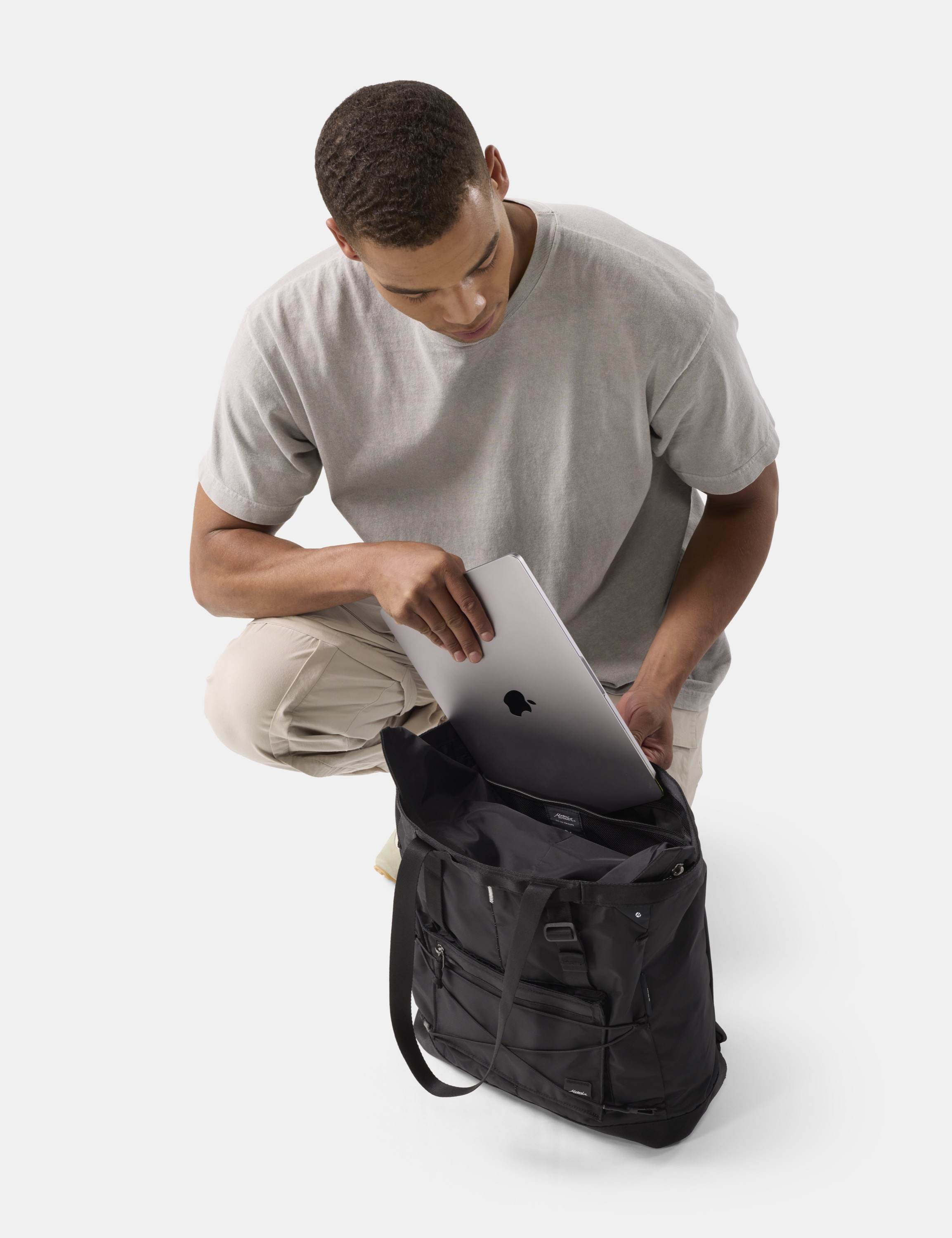 Messenger, Rucksack, Laptop, Tasche, Schwarz